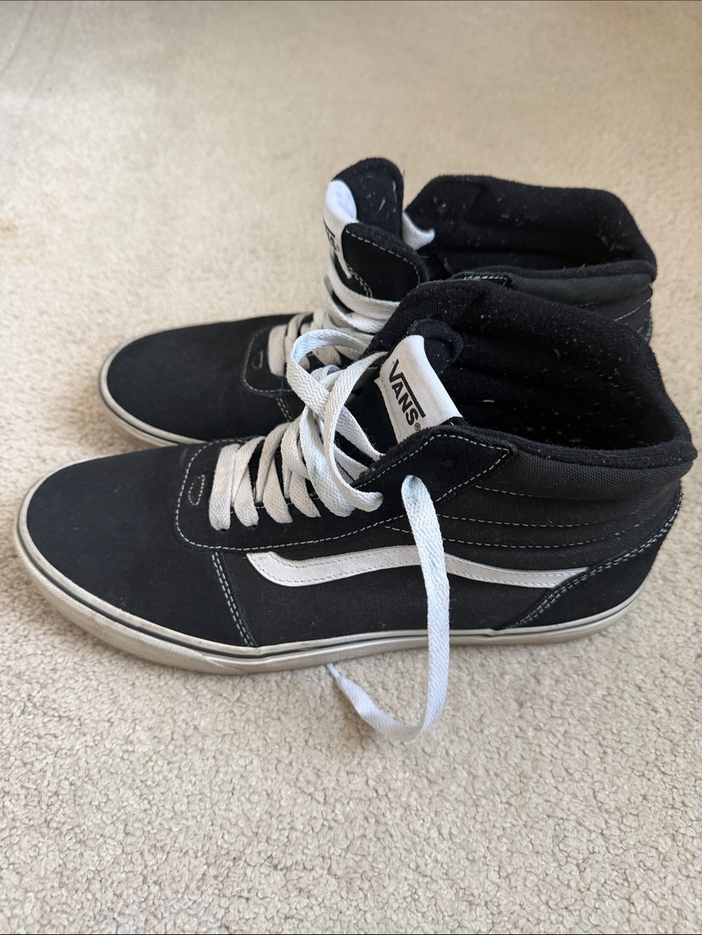 Vans Sk8-Hi High Top Sneakers in Black and White